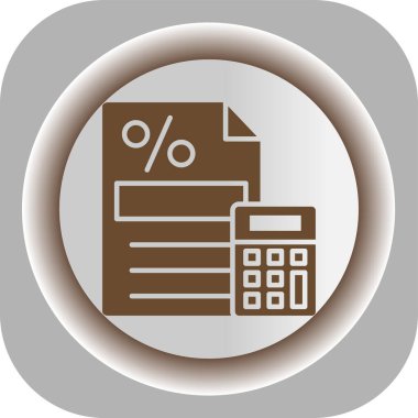 Güzel Hesap Makinesi Satır Vektörü Simgesi