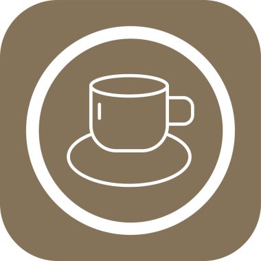 kahve fincanı ikonu vektör illüstrasyonu