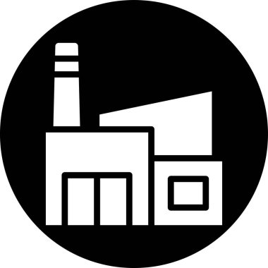 Fabrika. Web simgesi basit illüstrasyon