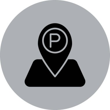 Vektör konumu simge illüstrasyonu