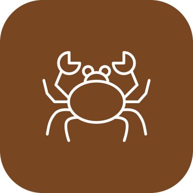 Eşsiz yengeç vektör simgesi