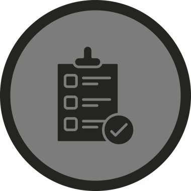 Moda biçiminde kontrol listesi simgesi