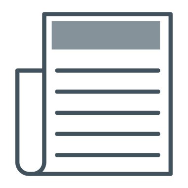 Gazete web simgesi, vektör çizim