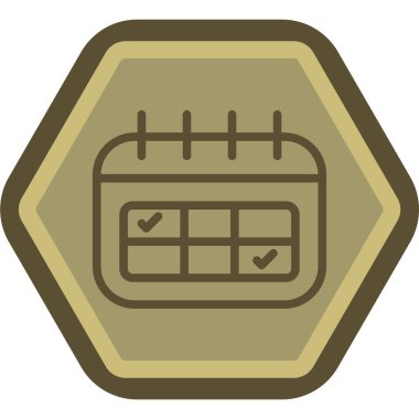 Takvim simgesi vektör illüstrasyonu