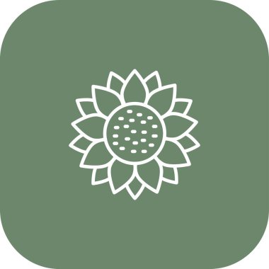 Çiçek simgesinin vektör illüstrasyonu