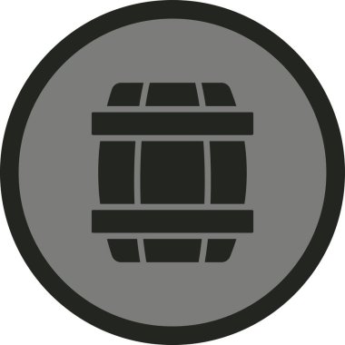 Fıçı. Web simgesi basit illüstrasyon