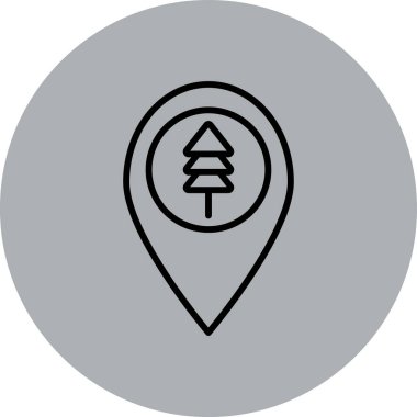 Vektör konumu simge illüstrasyonu