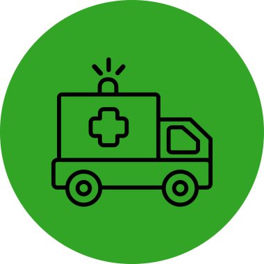 ambulans vektör simgesi modern basit tasarım