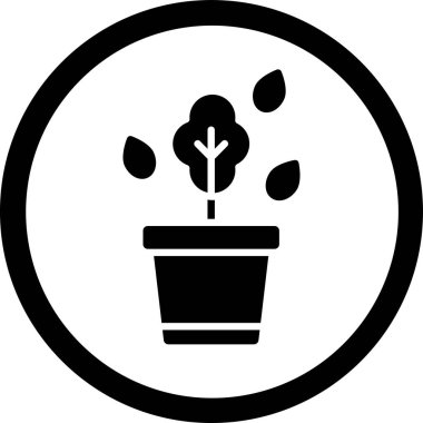 Çiçek simgesinin vektör illüstrasyonu