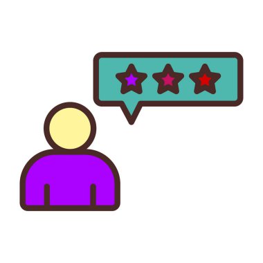 Geri besleme simgesi vektörü. izole edilmiş düz işaret çizimi