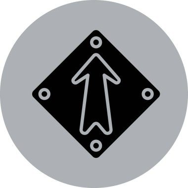 Yol işareti simgesi. vektör illüstrasyonu