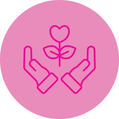 Bir çiçek simgesinin vektör illüstrasyonu