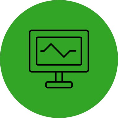 Kişisel ve ticari kullanım için bilgisayar vektör simgesi simgesi vektör çizimi..