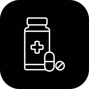 İlaç simgesinin vektör illüstrasyonu