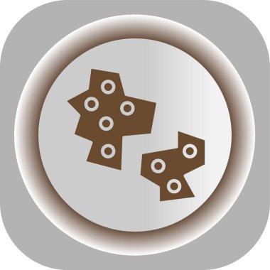 çikolatalı bisküvi vektör simgesi