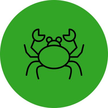 Yengeç. Web simgesi basit illüstrasyon