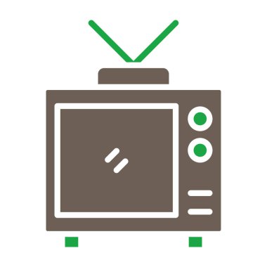 televizyon web simgesi, vektör çizim