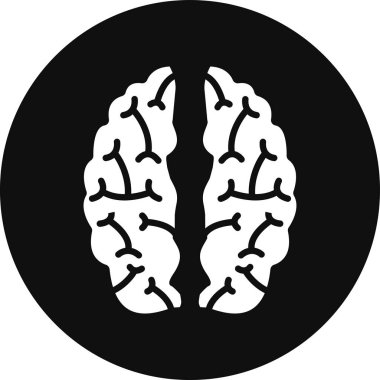 Beyin. Web simgesi basit tasarım