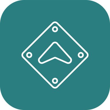 Güzel Sol Ok Satır Vektörü Simgesi