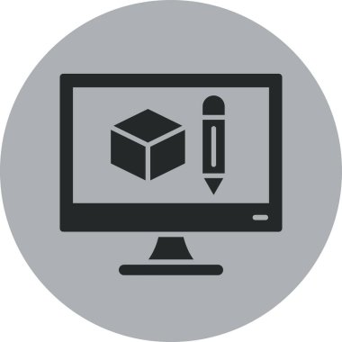 Dizüstü bilgisayar simgesinin vektör çizimi