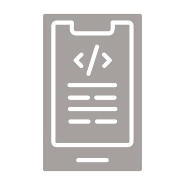 Kodlama simgesi, programlama, vektör çizimi, işaret, sembol. düzenlenebilir vuruş.