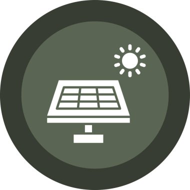 Güneş paneli. Web simgesi