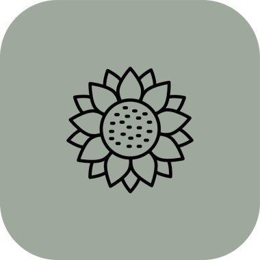 çiçek simgesi, vektör illüstrasyonu