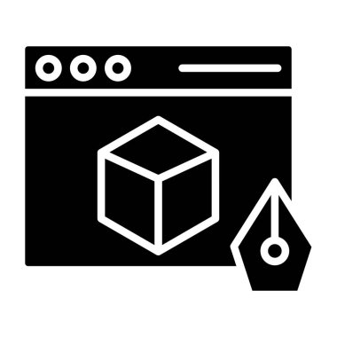 Tarayıcı Ayarları simgesi, vektör illüstrasyonu