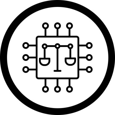 Çip simgesi vektör illüstrasyonu