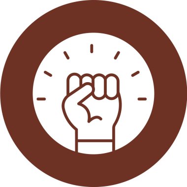 Bir yumruk simgesinin vektör illüstrasyonu