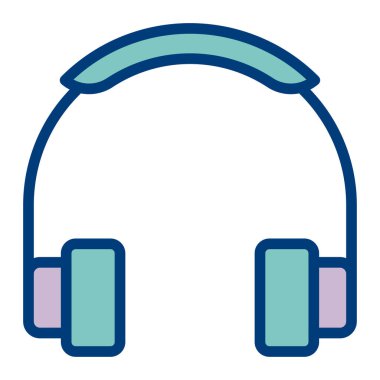 Kulaklık. Web simgesi basit illüstrasyon