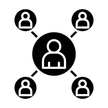 ağ vektörü düz simgesi