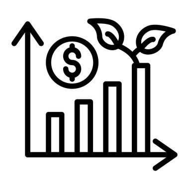 Dolar sembollü büyüyen grafik