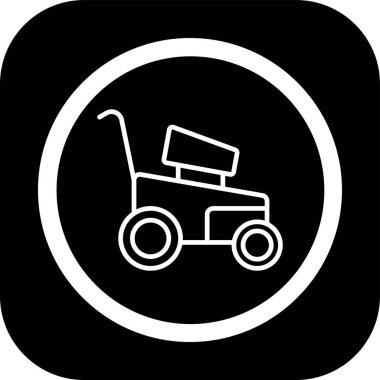 bebek arabası simgesi, vektör illüstrasyonu