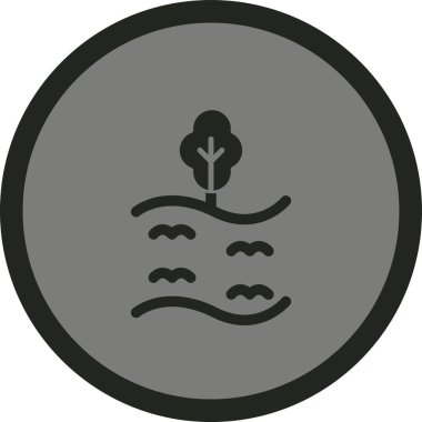 Bir çiçek simgesinin vektör illüstrasyonu