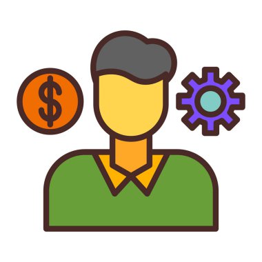 Takım çalışması için iş yönetimi dairesi simgesi