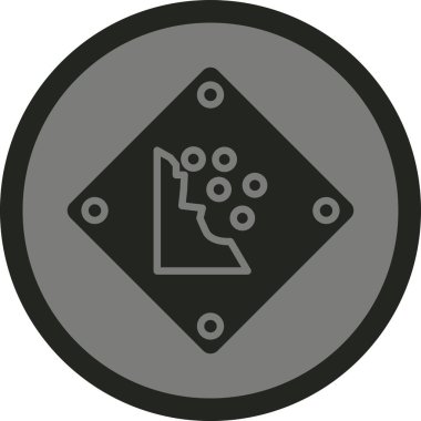 modada izole edilmiş arkaplanda çip simgesi