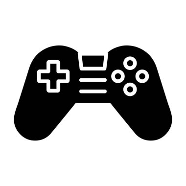 Oyun denetleyici simge vektörü. izole edilmiş siyah sembol çizimi