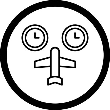 Alarm saati simgesi, vektör illüstrasyonu