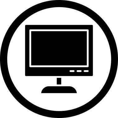 Bilgisayar. Web simgesi basit illüstrasyon