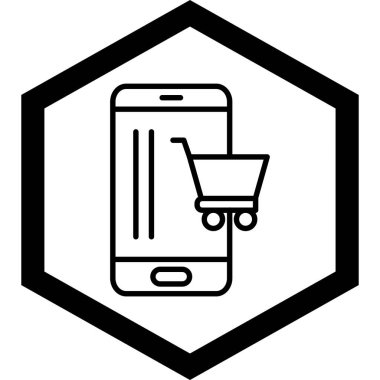 Alışveriş. Web simgesi basit illüstrasyon