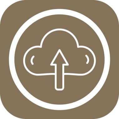 Bulut simgesi vektör illüstrasyonu