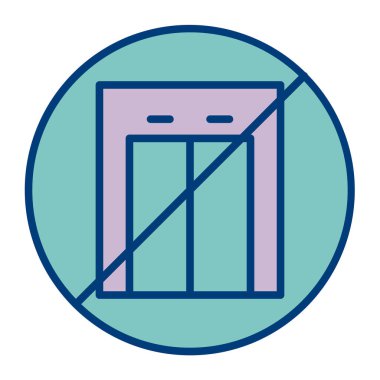 kapı simgesi vektör illüstrasyonu