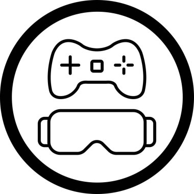 Bir oyun konsolunun modern bir simgesinin vektör çizimi