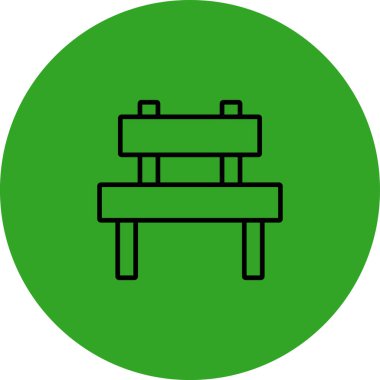 Vektör illüstrasyonu, sandalye simgesi