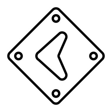 Yol yönü simgesi, özet biçimi