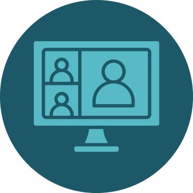 İnsanların vektör simgesi, iş, dizüstü bilgisayar