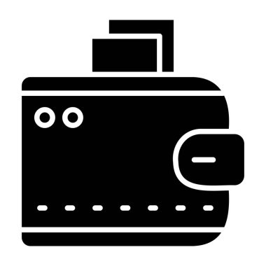 Kamera vektör glif simge tasarımı