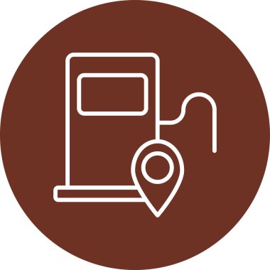 Benzin istasyonu simgesinin vektör illüstrasyonu