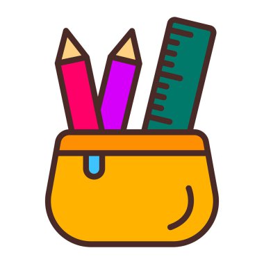 okul sırt çantası vektör tasarım illüstrasyonu